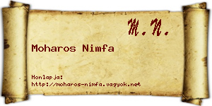 Moharos Nimfa névjegykártya